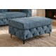 PUF MODERN BAROCK 95X62 CM WELUR PETROL