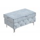 PUF MODERN BAROCK 95X62 CM WELUR PETROL