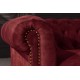 SOFA CHESTERFIELD 3-OSOBOWA WELUR CZERWONY