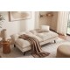 SOFA ROZKŁADANA COCOONING 3-OSOBOWA SZTRUKS BEŻOWA