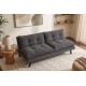 SOFA ROZKŁADANA COCOONING 3-OSOBOWA SZTRUKS SZARA