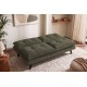 SOFA ROZKŁADANA COCOONING 3-OSOBOWA SZTRUKS ZIELONA
