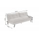 SOFA ROZKŁADANA COCOONING 3-OSOBOWA BEŻOWA