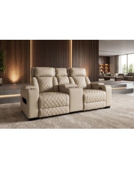 FOTEL 2-OSOBOWY HOLLYWOOD EKOSK&Oacute;RA BEŻOWY