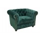 FOTEL CHESTERFIELD WELUR ZIELONY