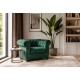 FOTEL CHESTERFIELD WELUR ZIELONY