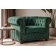 FOTEL CHESTERFIELD WELUR ZIELONY