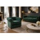 FOTEL CHESTERFIELD WELUR ZIELONY