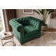FOTEL CHESTERFIELD WELUR ZIELONY