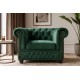 FOTEL CHESTERFIELD WELUR ZIELONY