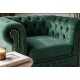 FOTEL CHESTERFIELD WELUR ZIELONY