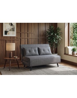 SOFA ROZKŁADANA SMART MULTIFUNCTION WELUR SZARA