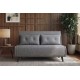 SOFA ROZKŁADANA SMART MULTIFUNCTION WELUR SZARA