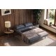 SOFA ROZKŁADANA SMART MULTIFUNCTION WELUR SZARA
