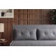 SOFA ROZKŁADANA SMART MULTIFUNCTION WELUR SZARA