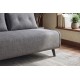 SOFA ROZKŁADANA SMART MULTIFUNCTION WELUR SZARA