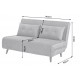 SOFA ROZKŁADANA SMART MULTIFUNCTION WELUR SZARA