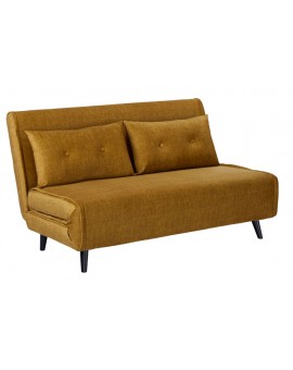 SOFA ROZKŁADANA SMART MULTIFUNCTION WELUR MUSZTARDOWA