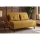 SOFA ROZKŁADANA SMART MULTIFUNCTION WELUR MUSZTARDOWA