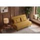 SOFA ROZKŁADANA SMART MULTIFUNCTION WELUR MUSZTARDOWA