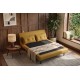 SOFA ROZKŁADANA SMART MULTIFUNCTION WELUR MUSZTARDOWA