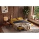 SOFA ROZKŁADANA SMART MULTIFUNCTION WELUR MUSZTARDOWA