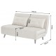 SOFA ROZKŁADANA SMART MULTIFUNCTION WELUR BEŻOWA