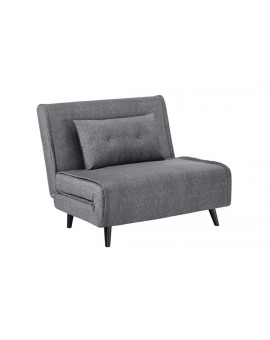 FOTEL ROZKŁADANY SMART MULTIFUNCTION WELUR SZARY