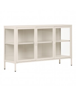 KOMODA BRISBANE 140X40 CM METALOWA BEŻOWA