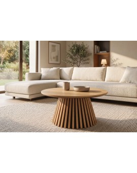 STOLIK KAWOWY VALHALLA WOOD 70 CM DĄB