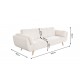 SOFA BOUTIQUE 215 CM SZTRUKS BEŻOWA
