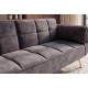 SOFA BOUTIQUE 215 CM WELUR SZARA