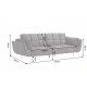 SOFA BOUTIQUE 215 CM WELUR SZARA