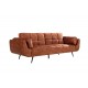 SOFA BOUTIQUE 215 CM WELUR BRĄZOWA