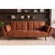 SOFA BOUTIQUE 215 CM WELUR BRĄZOWA