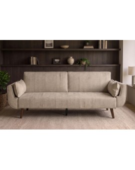 SOFA DIVANI 220 CM WELUR BEŻOWA