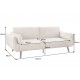 SOFA DIVANI 220 CM WELUR BEŻOWA