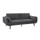 SOFA DIVANI 220 CM WELUR SZARA