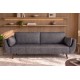 SOFA DIVANI 220 CM WELUR SZARA