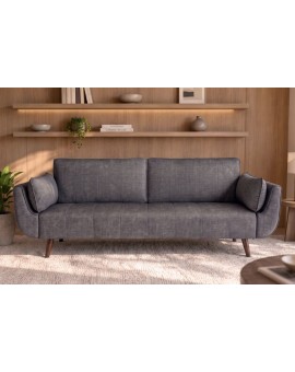 SOFA DIVANI 220 CM WELUR SZARA