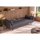 SOFA DIVANI 220 CM WELUR SZARA