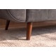 SOFA DIVANI 220 CM WELUR SZARA