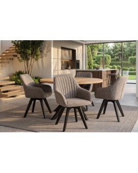 KRZESŁO OBROTOWE LIVORNO BOUCLE TAUPE
