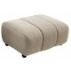 PUF ADLON 100X75 CM BOUCLE SZAROBEŻOWA