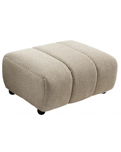 PUF ADLON 100X75 CM BOUCLE SZAROBEŻOWA