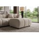PUF ADLON 100X75 CM BOUCLE SZAROBEŻOWA