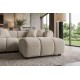 PUF ADLON 100X75 CM BOUCLE SZAROBEŻOWA