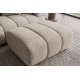 PUF ADLON 100X75 CM BOUCLE SZAROBEŻOWA
