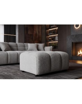 PUF CLOUD 100X65 CM BOUCLE SZARA