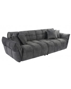 SOFA CLOUD 260 CM BOUCLE WELUR SZARA
